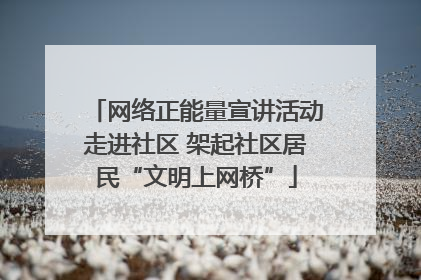 网络正能量宣讲活动走进社区 架起社区居民“文明上网桥”